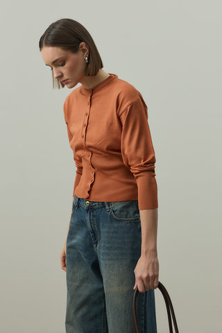 Korse Kesim Hırka Turuncu