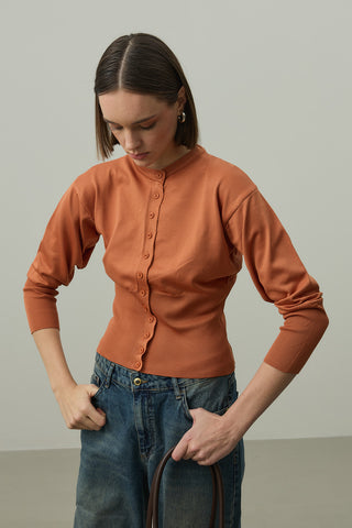 Korse Kesim Hırka Turuncu