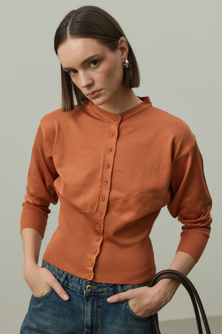 Korse Kesim Hırka Turuncu