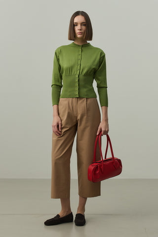 Korse Kesim Hırka Yeşil