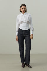 Korseli Gömlek Ekru