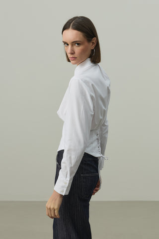 Korseli Gömlek Ekru