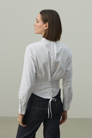 Korseli Gömlek Ekru