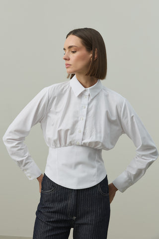 Korseli Gömlek Ekru