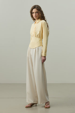 Korseli Gömlek Sarı