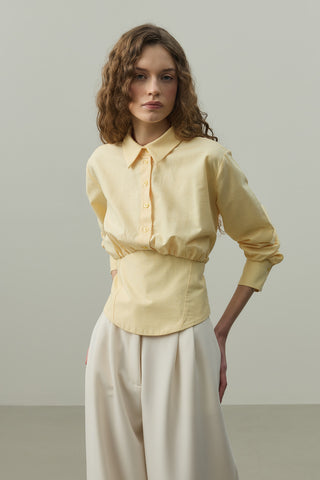 Korseli Gömlek Sarı