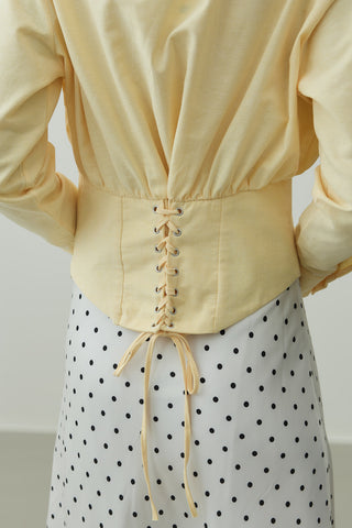 Korseli Gömlek Sarı