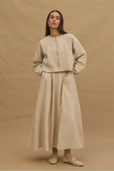 Kraşlı Bomber Etek Takım Taş