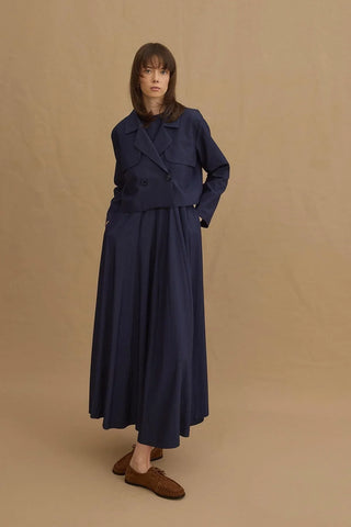 Kruvaze Ceket Elbise Takım Lacivert - Fahhar Design