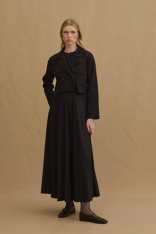 Kruvaze Ceket Elbise Takım Siyah - Fahhar Design
