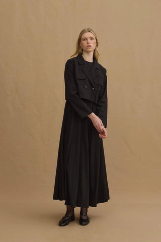 Kruvaze Ceket Elbise Takım Siyah - Fahhar Design