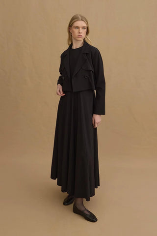 Kruvaze Ceket Elbise Takım Siyah - Fahhar Design