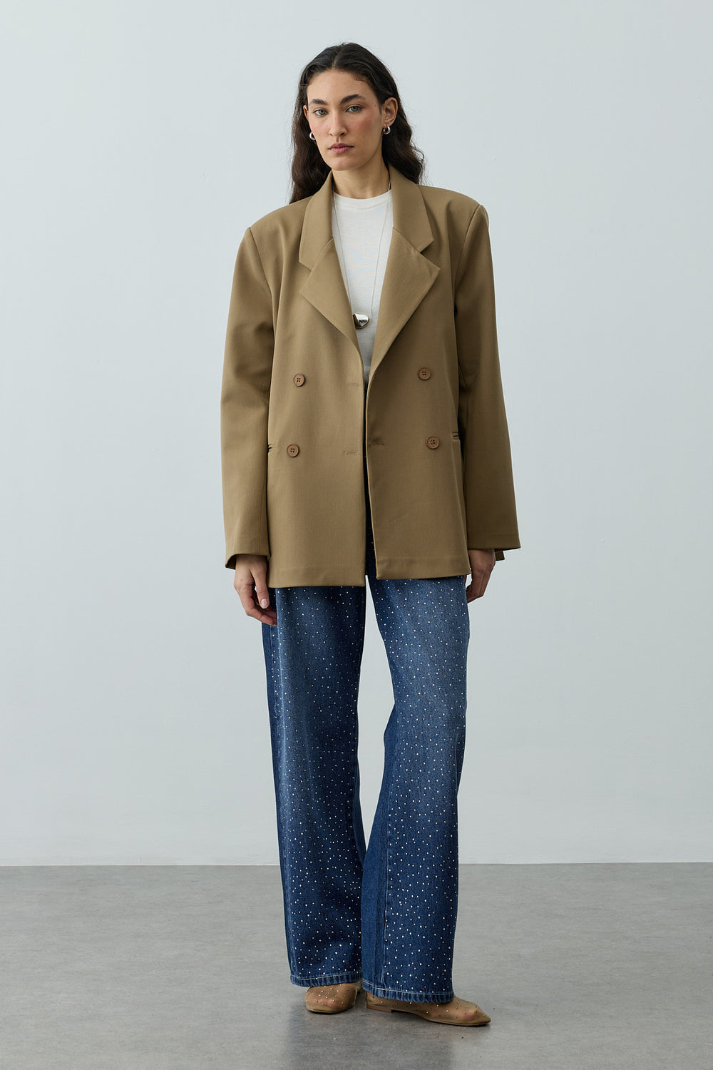 Kruvaze Oversize Blazer Camel