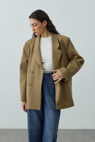 Kruvaze Oversize Blazer Camel