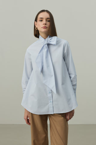 Kuşaklı Gömlek Mavi