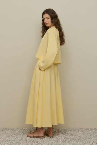 Eyelet Modal Skirt Set Yellow