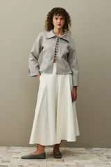 Eyelet Suede Jacket Gray