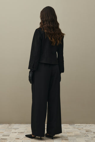 Eyelet Suede Jacket Black