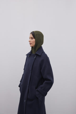 Lastik Örgülü Balaclava Başlık Haki - Fahhar Design