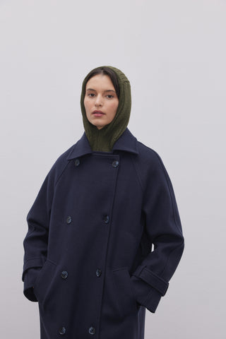 Lastik Örgülü Balaclava Başlık Haki - Fahhar Design