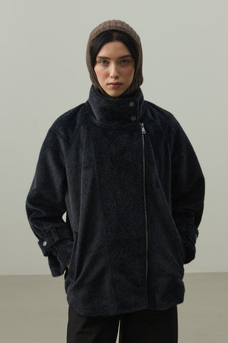 Lastik Örgülü Balaclava Başlık Kahverengi