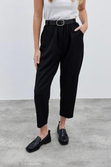 Elasticated Women's Trousers Black