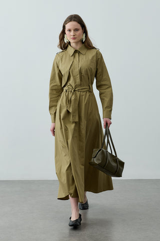 Maxi Trenç Elbise Yeşil