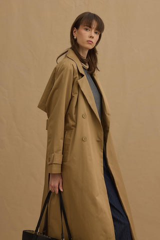 Maxi Trençkot Camel