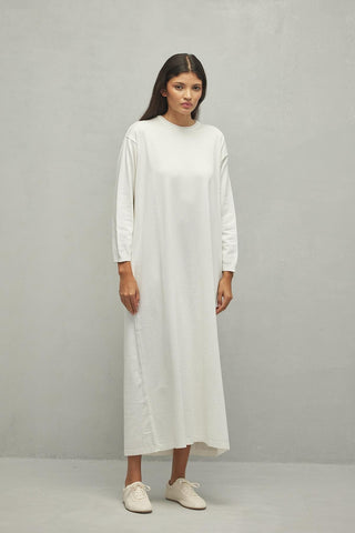 Merserize Basic Elbise Ekru - Fahhar Design