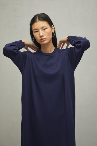 Merserize Basic Elbise Lacivert - Fahhar Design