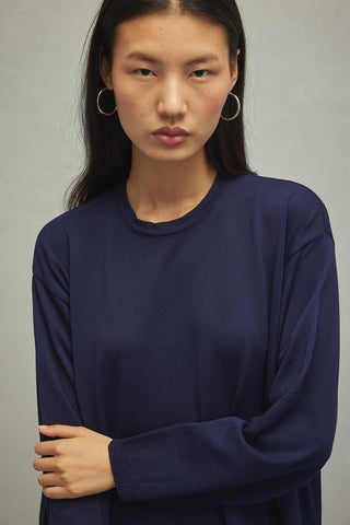 Merserize Basic Elbise Lacivert - Fahhar Design