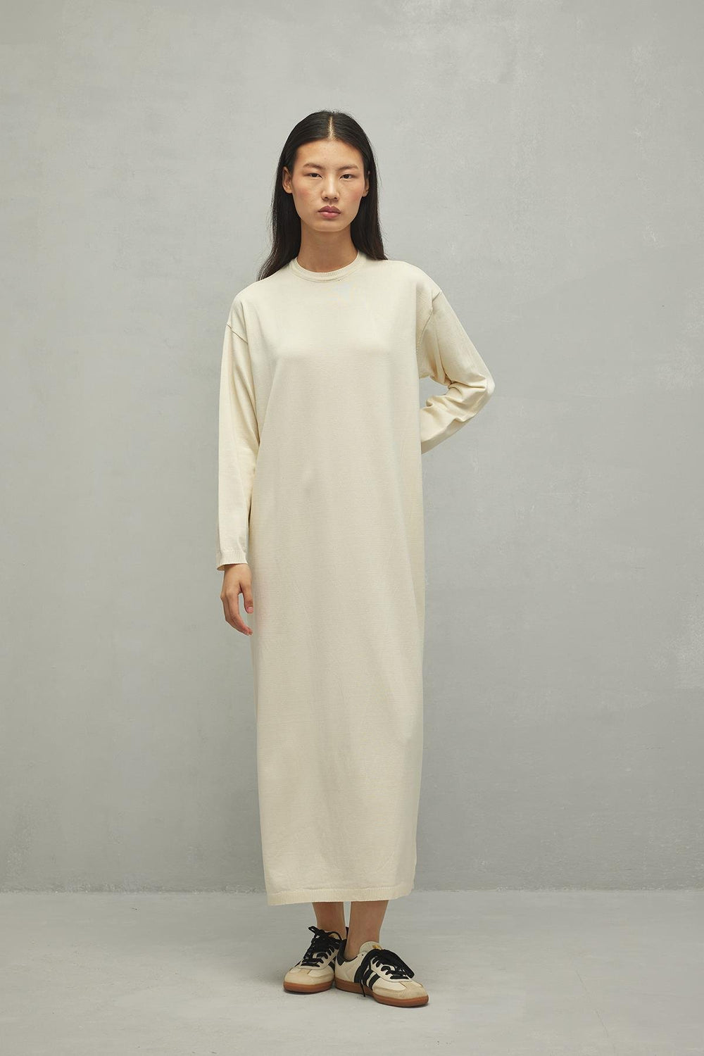 Mercerized Basic Dress Vanilla