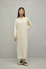 Mercerized Basic Dress Vanilla