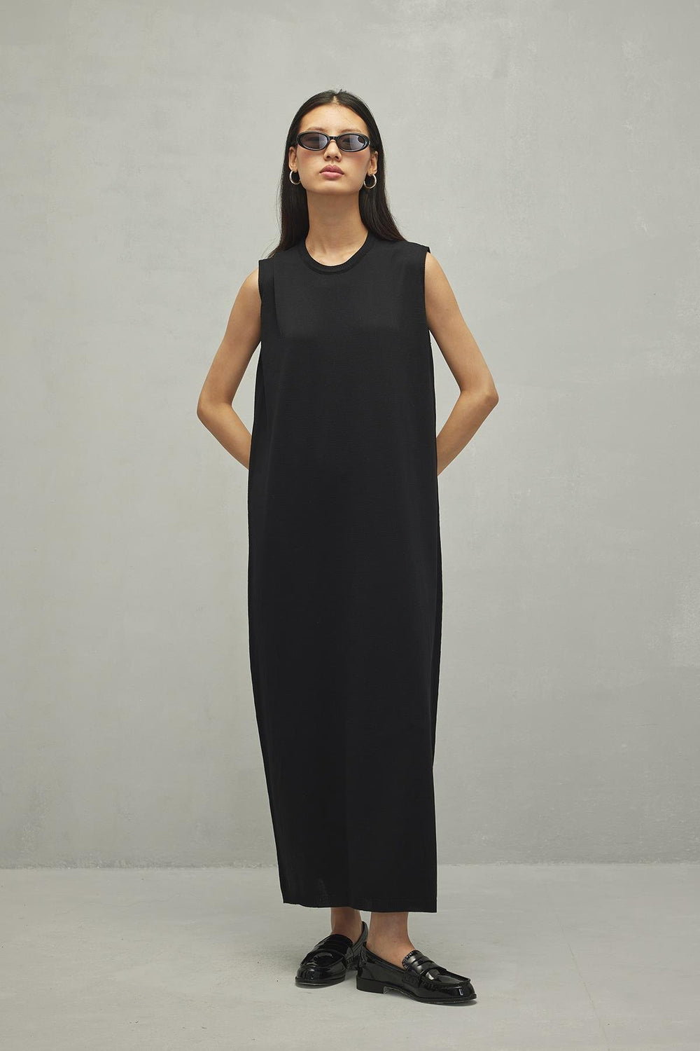 Mercerized Maxi Dress Black
