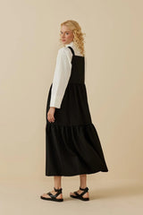 Metal Tokalı Katlı Jile Siyah Siyah