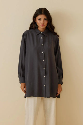 Modal Gömlek Antrasit - Fahhar Design