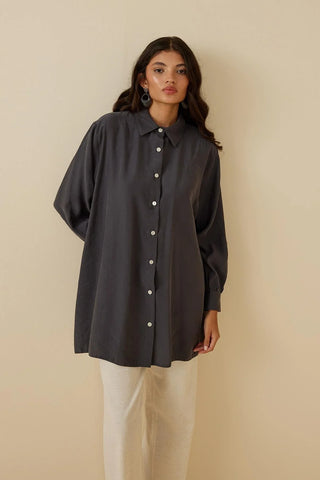 Modal Gömlek Antrasit - Fahhar Design