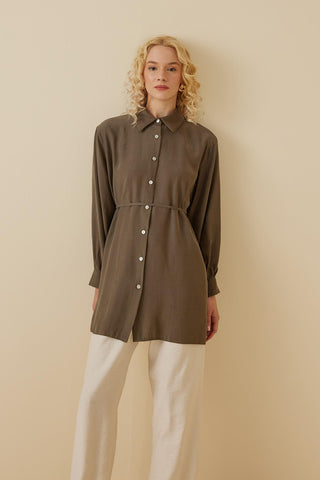Modal Gömlek Haki - Fahhar Design