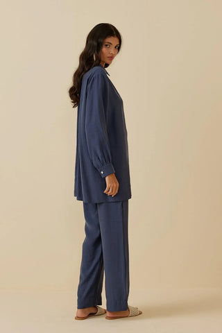 Modal Gömlek Mavi - Fahhar Design