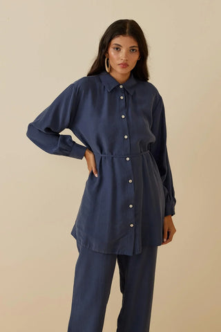Modal Gömlek Mavi - Fahhar Design
