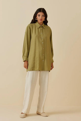 Modal Gömlek Yeşil - Fahhar Design