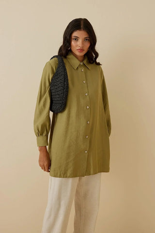 Modal Gömlek Yeşil - Fahhar Design