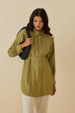 Modal Gömlek Yeşil - Fahhar Design