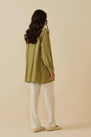 Modal Gömlek Yeşil - Fahhar Design