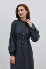 Modal Maxi Kadın Gömlek Antrasit