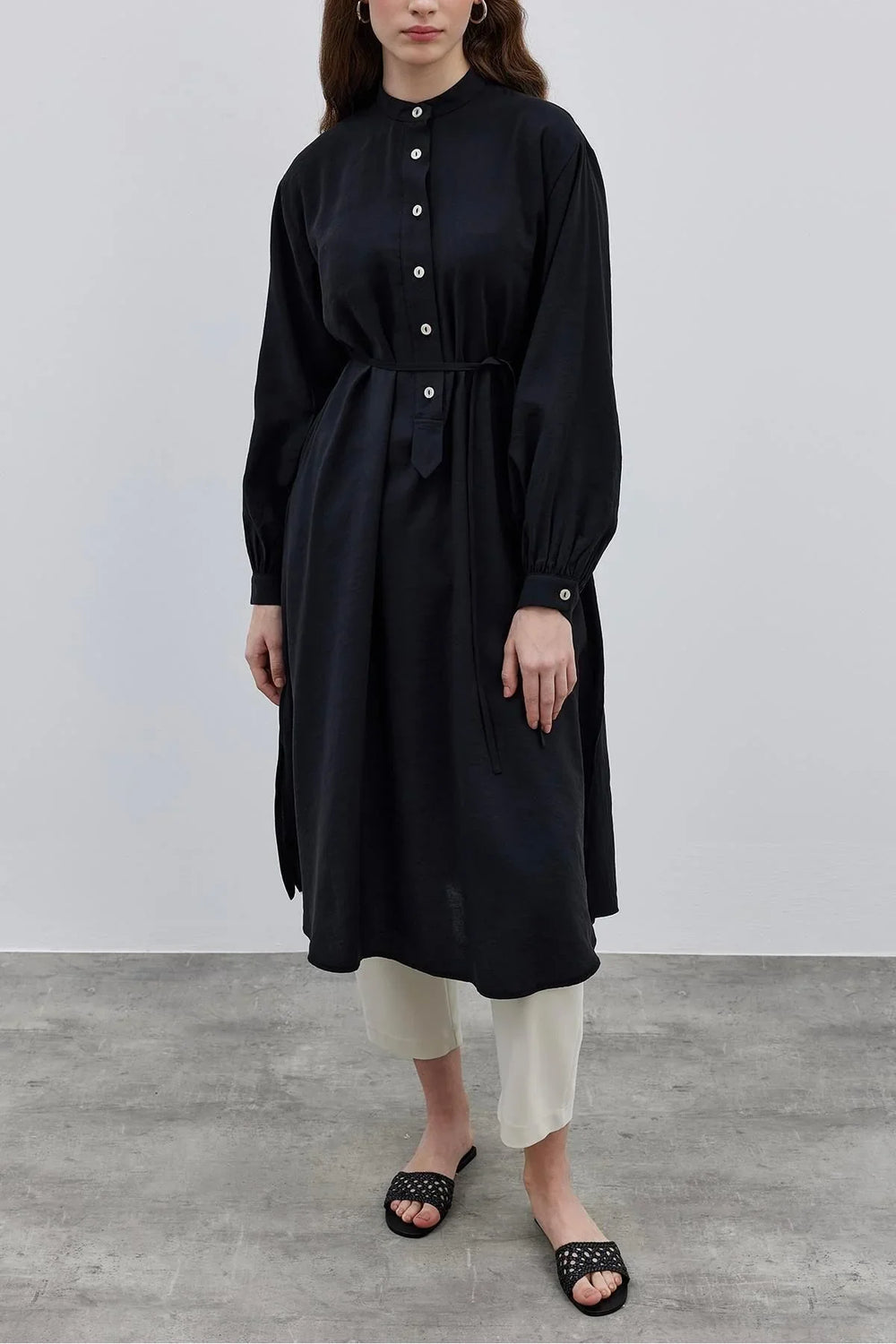 Modal Maxi Women's Shirt Black