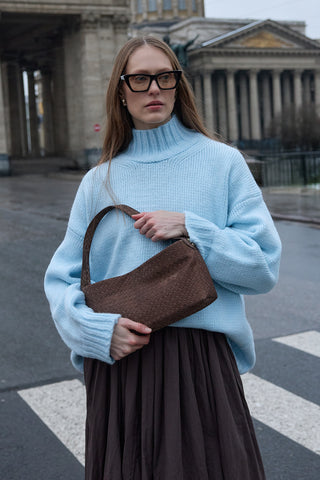 Moss Örgü Çanta Kahverengi