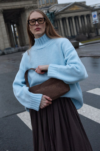 Moss Örgü Çanta Kahverengi