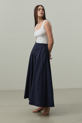 Ribbed Skirt Navy Blue