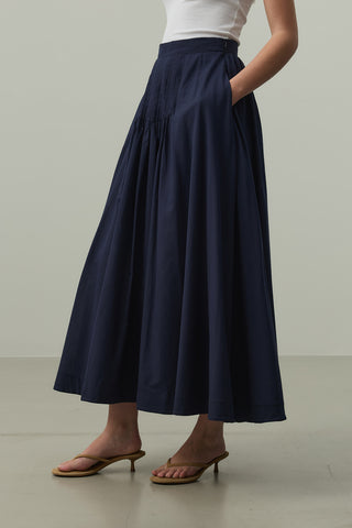 Ribbed Skirt Navy Blue